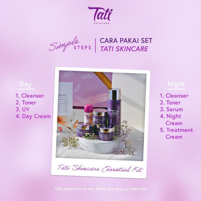 cara pemakaian tati skincare