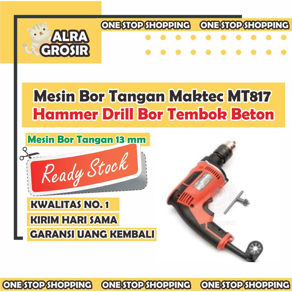 Mesin Bor Tangan Maktec MT817 Hammer Drill Bor Tembok Beton