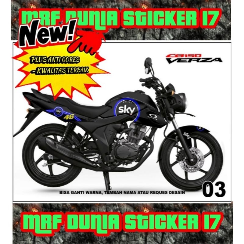 Sticker decal CB 150 Verza Full Body dekal Honda CB 150 Verza Stiker Decal Honda Verza 150 CB 03