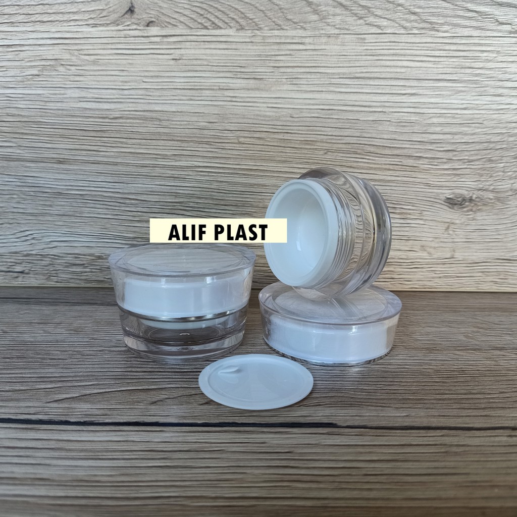 POT CREAM ACRYLIC 10 GRAM OVAL PUTIH BENING / OJR