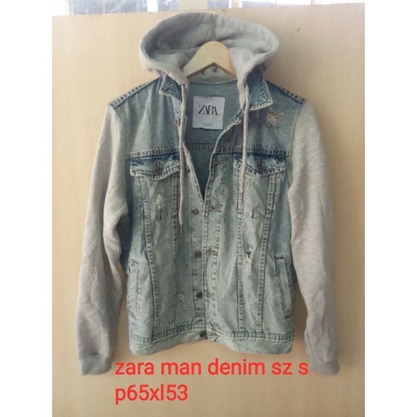zara  man denim jacket second original