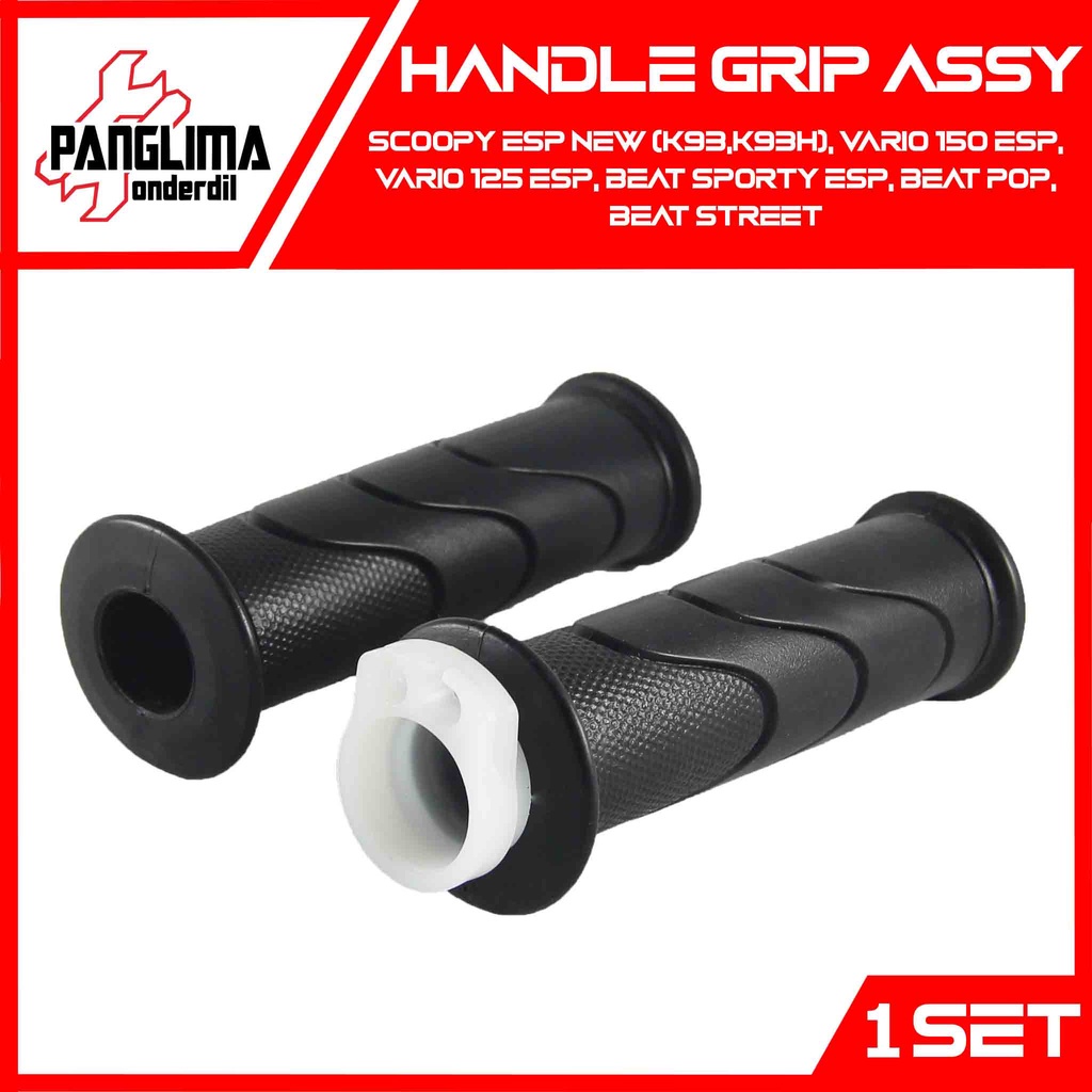 Handgrip Beat Sporty-Pop eSP-Street Lama-Old-New &amp; Scoopy eSP New &amp; Vario 125-150 eSP LED 2015 Karet-Pipa Karet-Pipa Handle-Hand Grip-Fat-Vat-Pad-Handfat-Handvat-Handpad-Hanfat Assy-Set