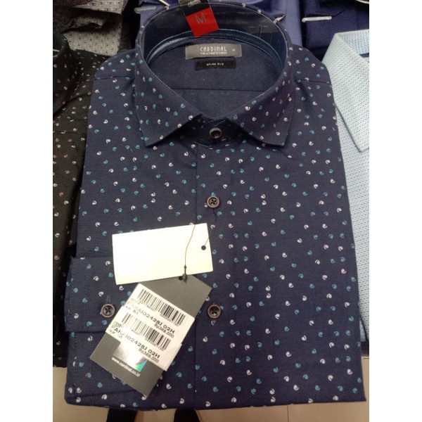 Kemeja motif CARDINAL Lengan panjang