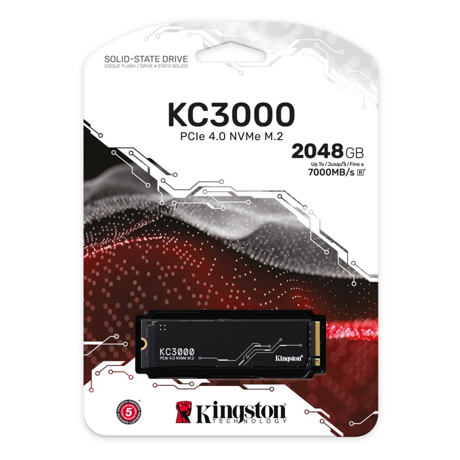 Kingston KC3000 SKC3000D/2048G PCIe 4.0 NVMe M.2 2048GB / SSD 2048GB