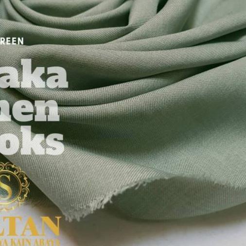 ♪ 50CM OSAKA LINEN LOOKS WARNA FROSTY GREEN (MINT) KAIN SULTAN ☛