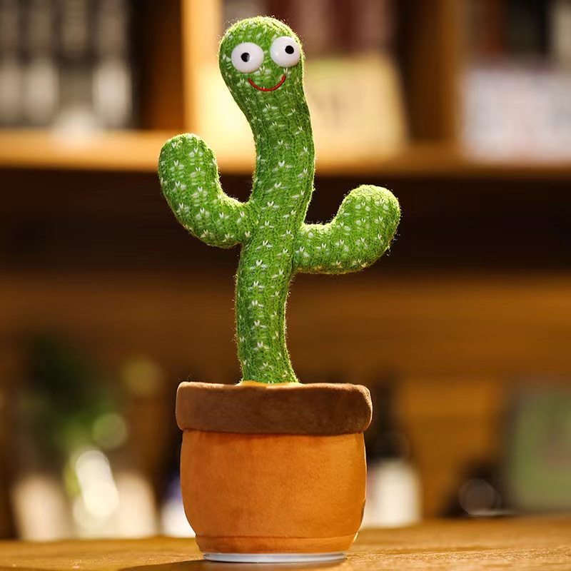 MiuMui Cactus Toy Boneka Pintar Kaktus Joget Dancing Cactus Toy Joget Joged Dancing