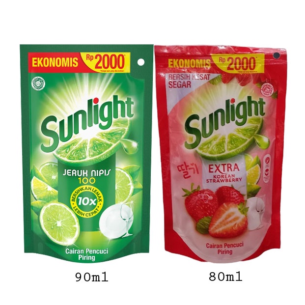 [90ML] SUNLIGHT SABUN CUCI PIRING JERUK NIPIS / KOREAN STRAWBERRY