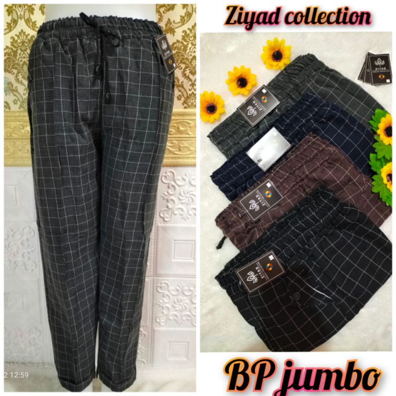 CELANA PANJANG WANITA SEMI WOOL / BAGGY PANTS CEWEK / CELANA TARTAN