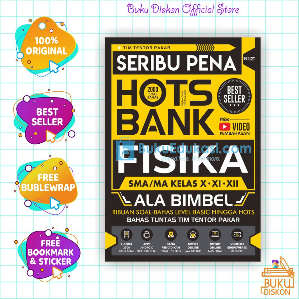 BUKU BEST SELLER: Seribu Pena HOTS BANK Fisika SMA Kelas X-XI-XII