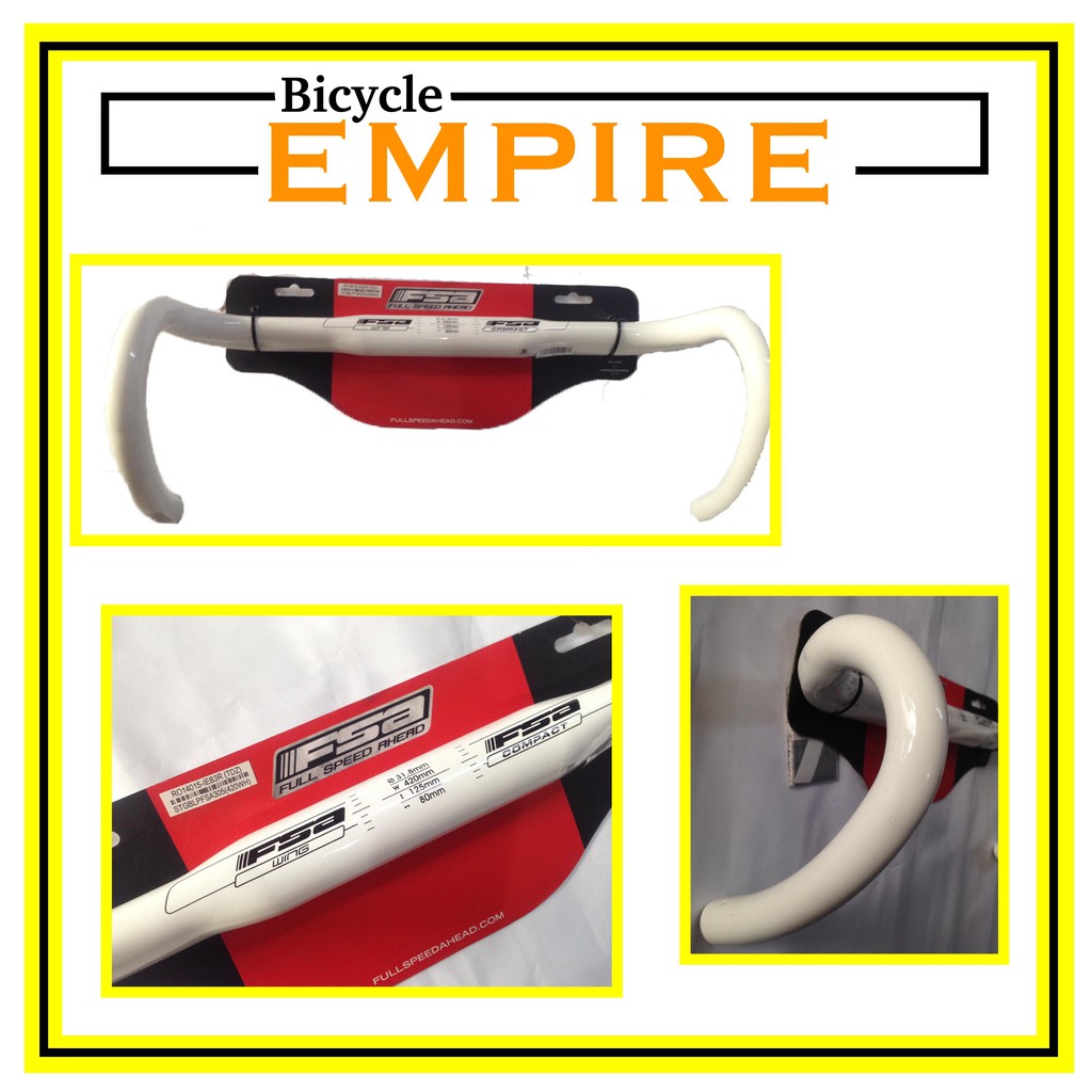 Stang Sepeda Handlebar Roadbike FSA Wing Compact Bicycle Empire