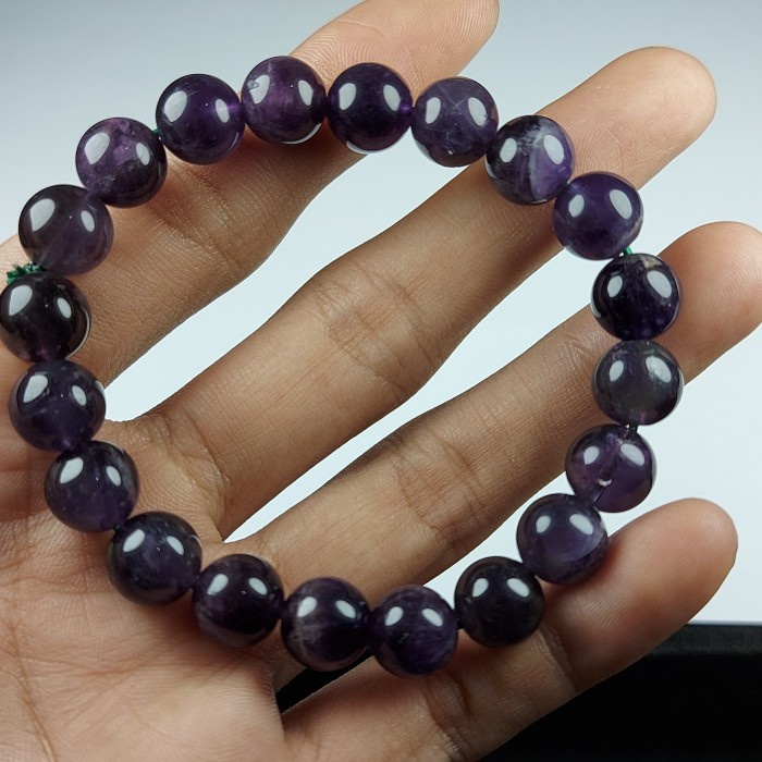 Gelang Batu Kecubung Pria/wanita asli natural untuk kesehatan
