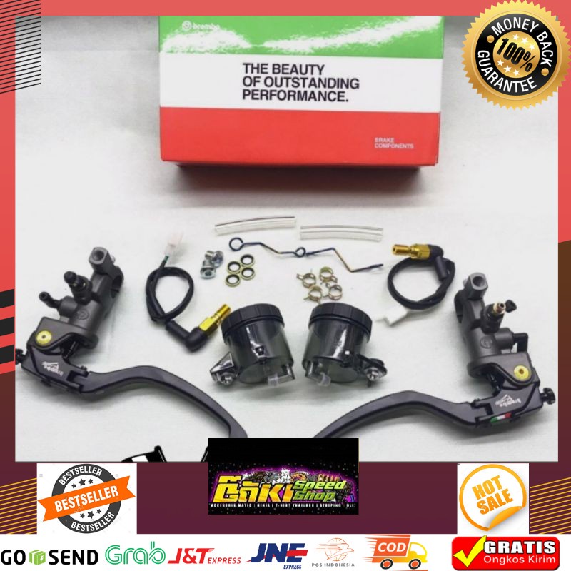 MURAH HANDLE REM / MASTER REM ATAS BREMBO 2 TABUNG BIG SMOKE SET KANAN KIRI RCS19 CORSA COSTA NMAX