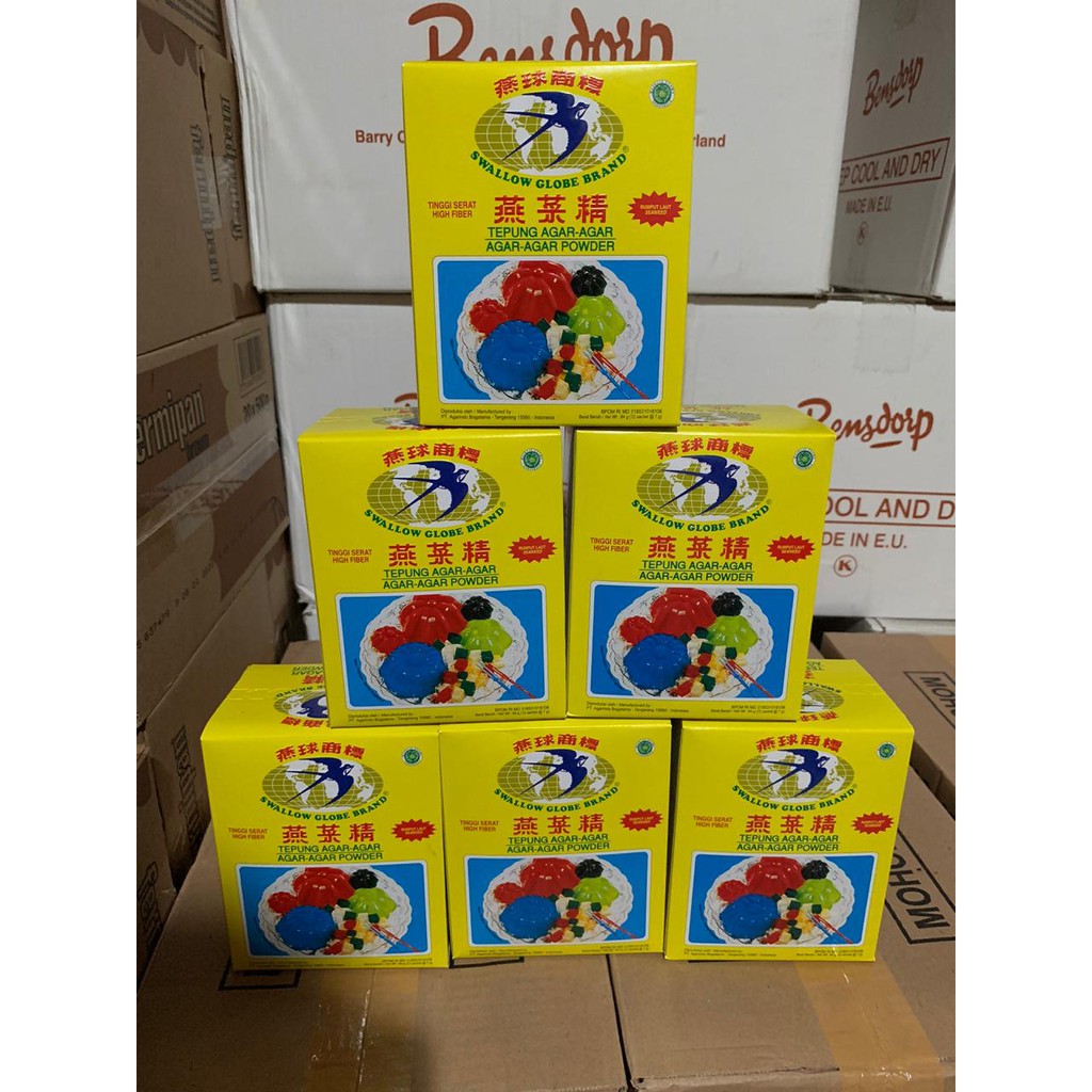 

Agar Agar Swallow Globe Rasa Plain 1 box isi 12 Sachet