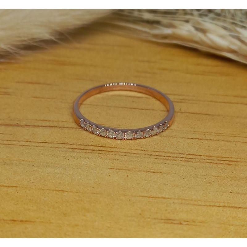 cincin emas wanita listring berlian + memo