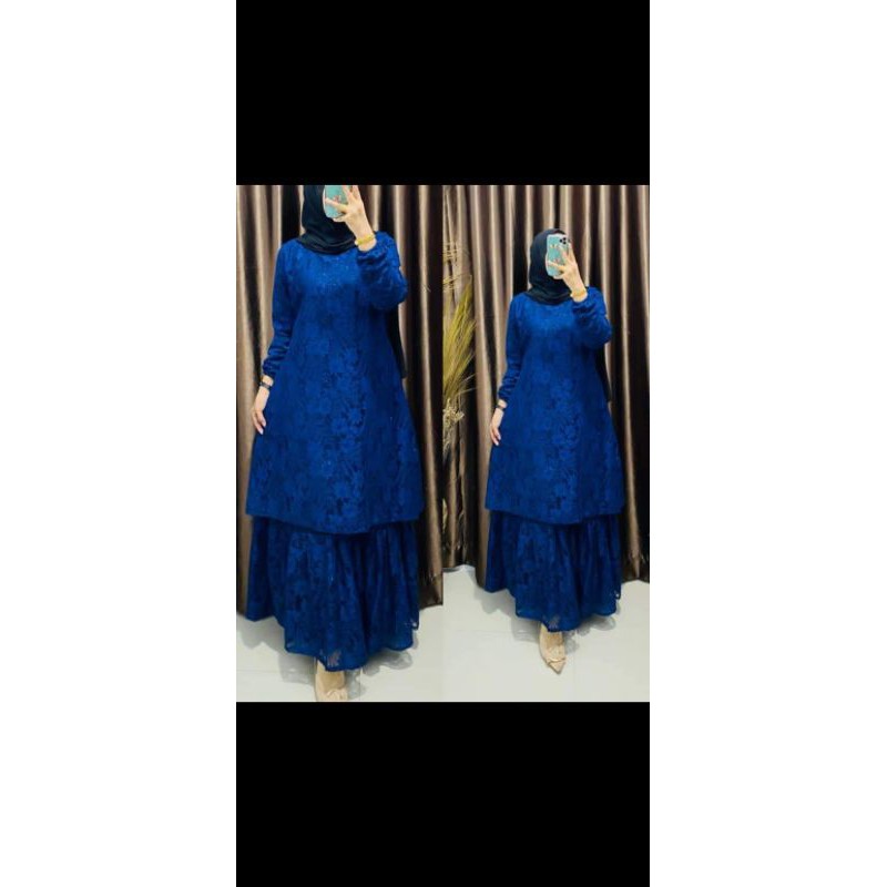 gamis bolrokat - gamis brokat mewah - gamis brokat kondangan - gamis brokat malaysia