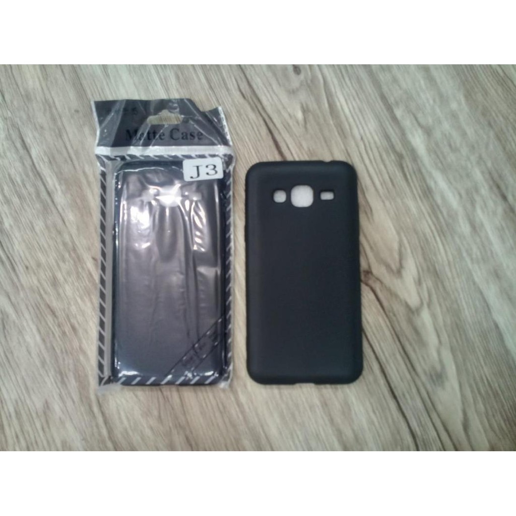 Black Matte Slim Samsung J3 / J3 2016  Soft Case Silikon polos hitam