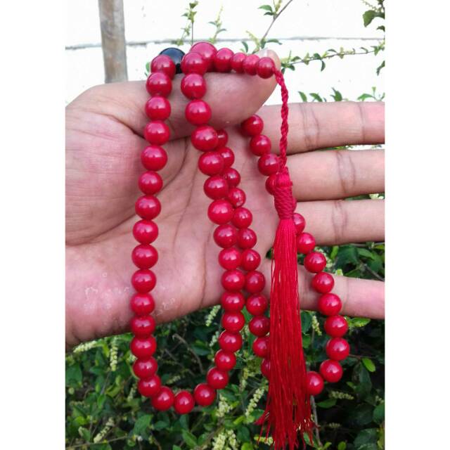 Tasbih marjan asli size 07 mm