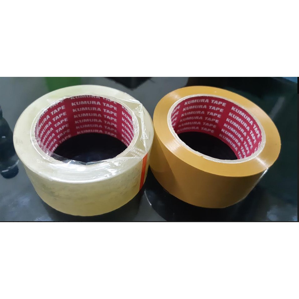 

KUMURA LAKBAN BENING & COKLAT 45 MM X 90 YARD FULL KUALITAS BAGUS