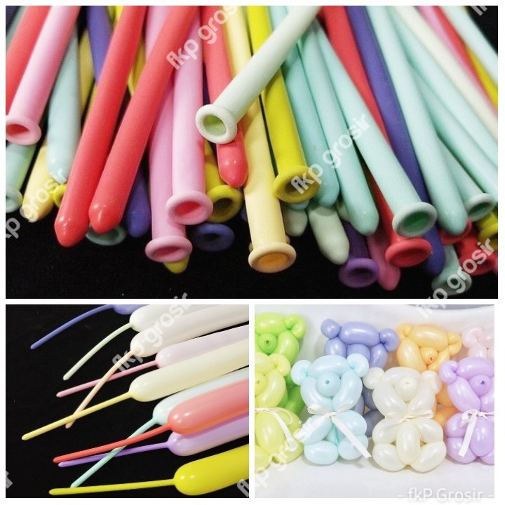 BALON LATEX PENTIL - TWIST BALLOON MACAROON/ BALON LATEX PENTIL PASTEL/ SOFT