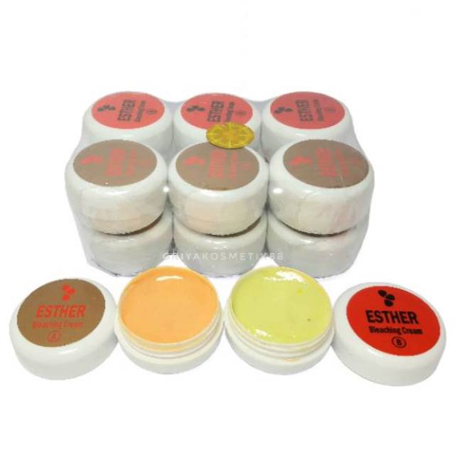 [12 Paket] Cream Esther Bleaching AB Original Pot Putih