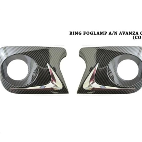 garnish/ring cover foglamp carbon All new avanza tipe G 2012-2013