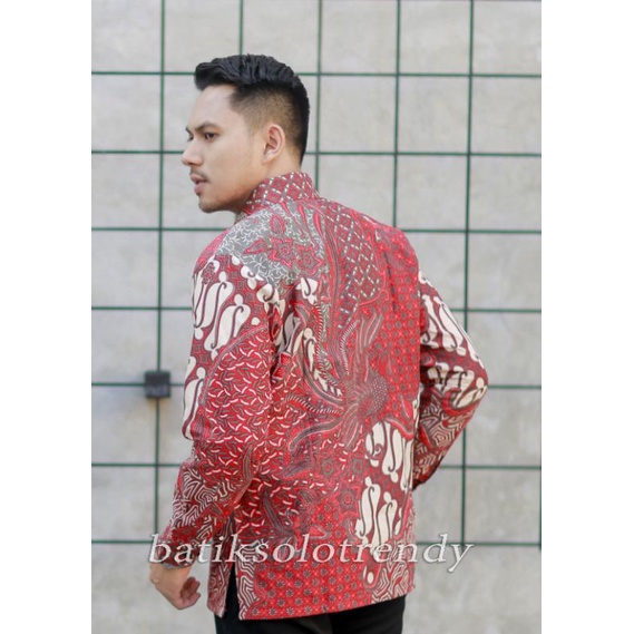 TRENDY 199 KEMEJA BATIK/BAJU BATIK PRIA PANJANG MURAH KAIN HALUS