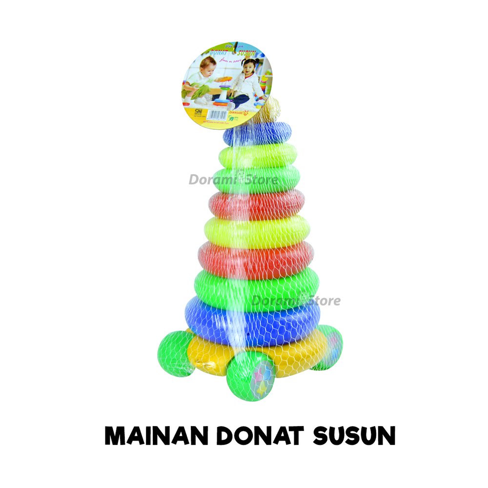 Mainan Donat Susun / Mainan Anak Puzzle Donat / Mainan Edukasi