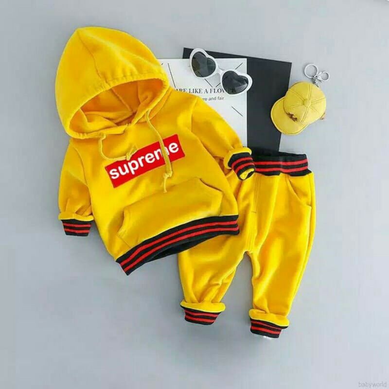 Setelan Baju Anak Usia 2 3 4 Tahun-Set Hoodie Anak Supreme New-Hoodie Anak Laki2-Hoodie Anak Murah