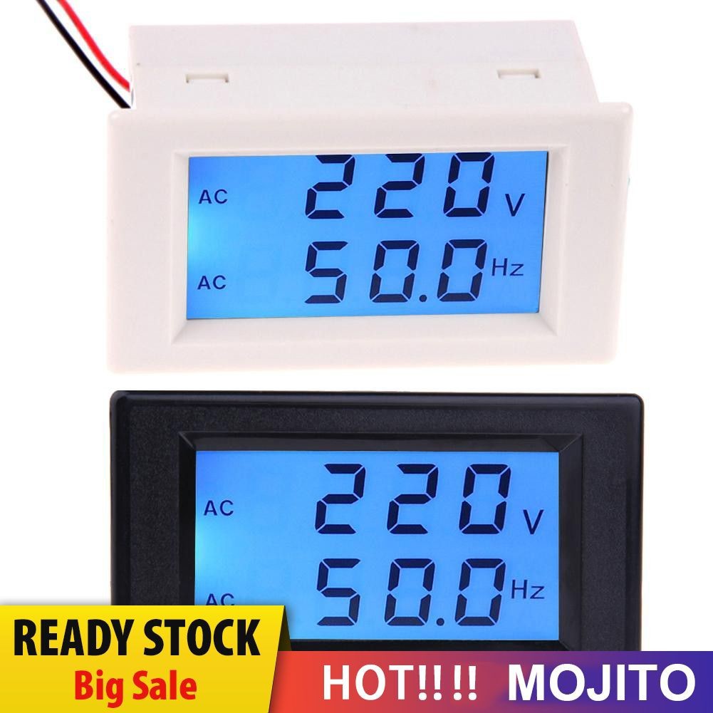 LCD Digital Dual Display AC 150-500V Voltmeter 45-65Hz Frequency Meter