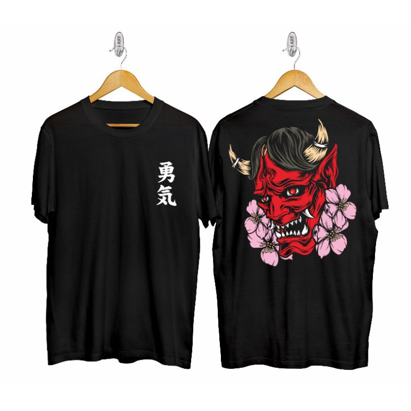(COD) Kaos termurah  RONIN BUNGA Hitam cotton combed 30s Original Produk Wawa Clothing