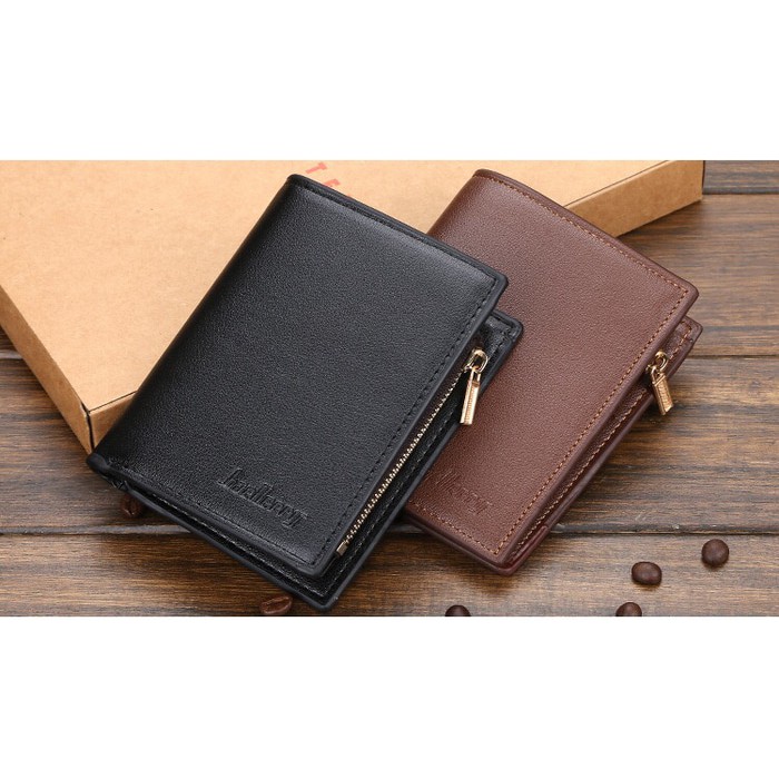 Baellerry Dompet Pendek Kulit Lipat Dompet Pria D1106 Vertical