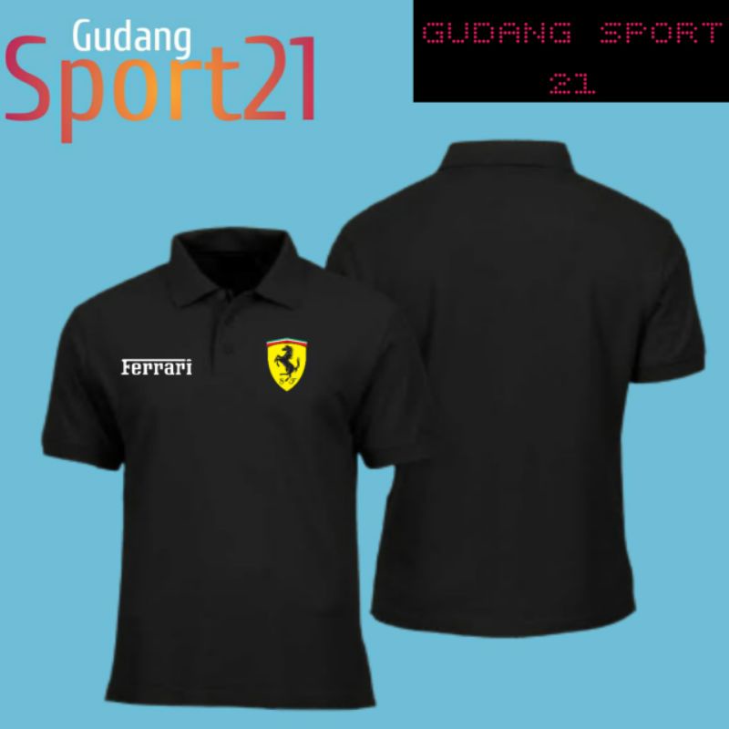 kaos polo kerah ferrari