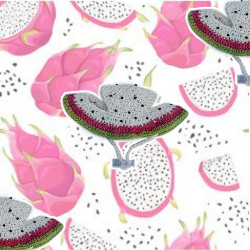 Dragonfruit Bucket Hat for Cat (Crochet Bucket Hat)