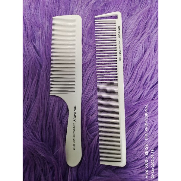 Sisir flatoper comb speed tony &amp; guy lentur lebar alat cukur rambut hitam tipis sisir guard guide