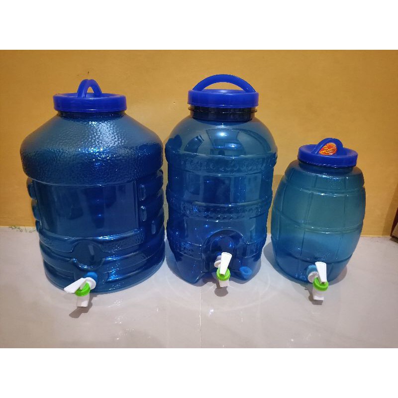 galon air / botol galon + kran / galon keran pet  air 5 , 8 ,12 , 19 liter