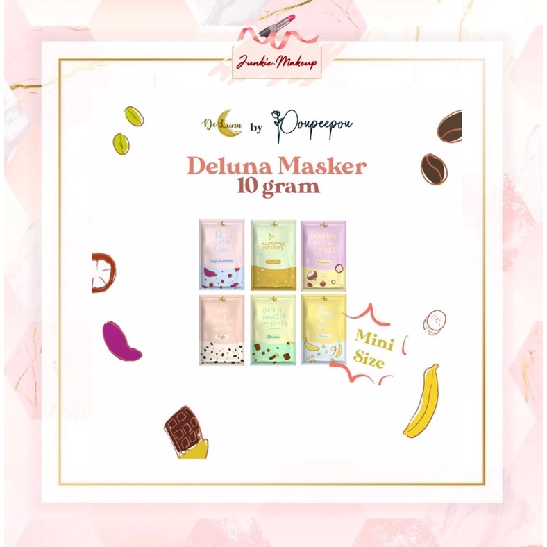 Poupeepou Masker Basic HALAL MUI 25GR | Masker Bubuk Wajah Deluna By Poupeepou 10GR [BEST SELLER] | 