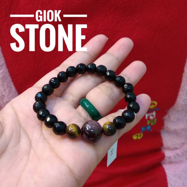 NEW, BLACK ONIX CUTTING KOMBINASI GARNET NATURAL