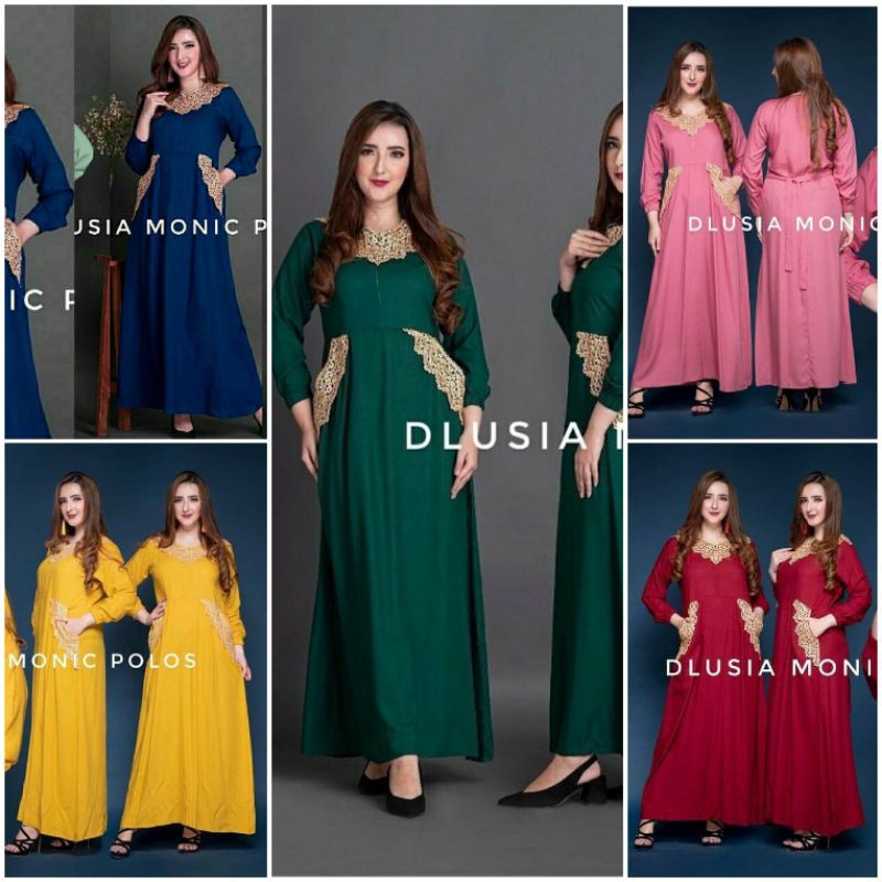 GROSIR TERLARIS DASTER ARAB RENDA DLUSIA MONIC POLOS