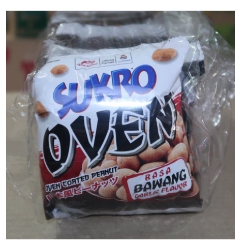 KACANG SUKRO OVEN RASA BAWANG / 1 PACK ISI 10 PCS