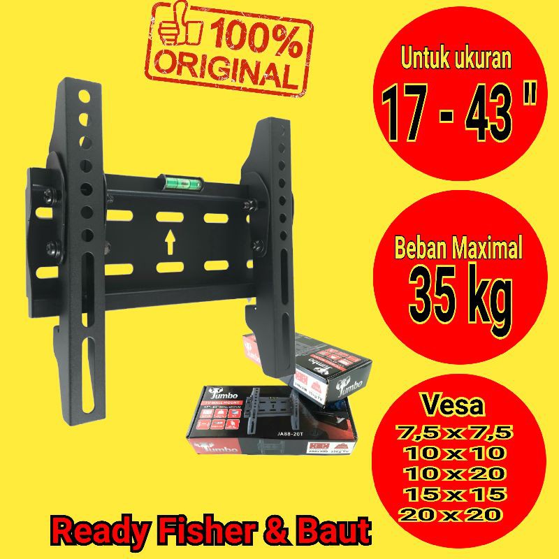 Bracket Breket TV 32 17 s/d 43 Inch JUMBO