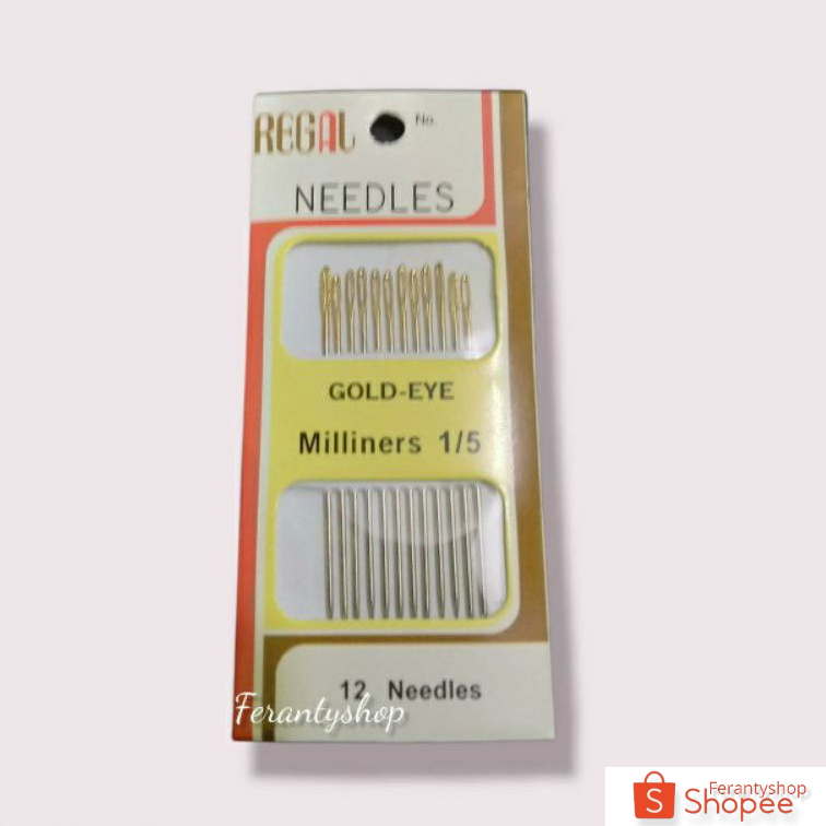 Hot item jarum jahit tangan regal 1 card isi 12 pcs