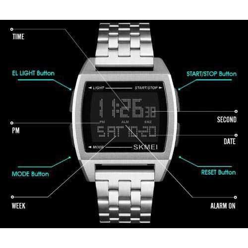 SKMEI Jam Tangan Digital Pria - 1368 [Silver]