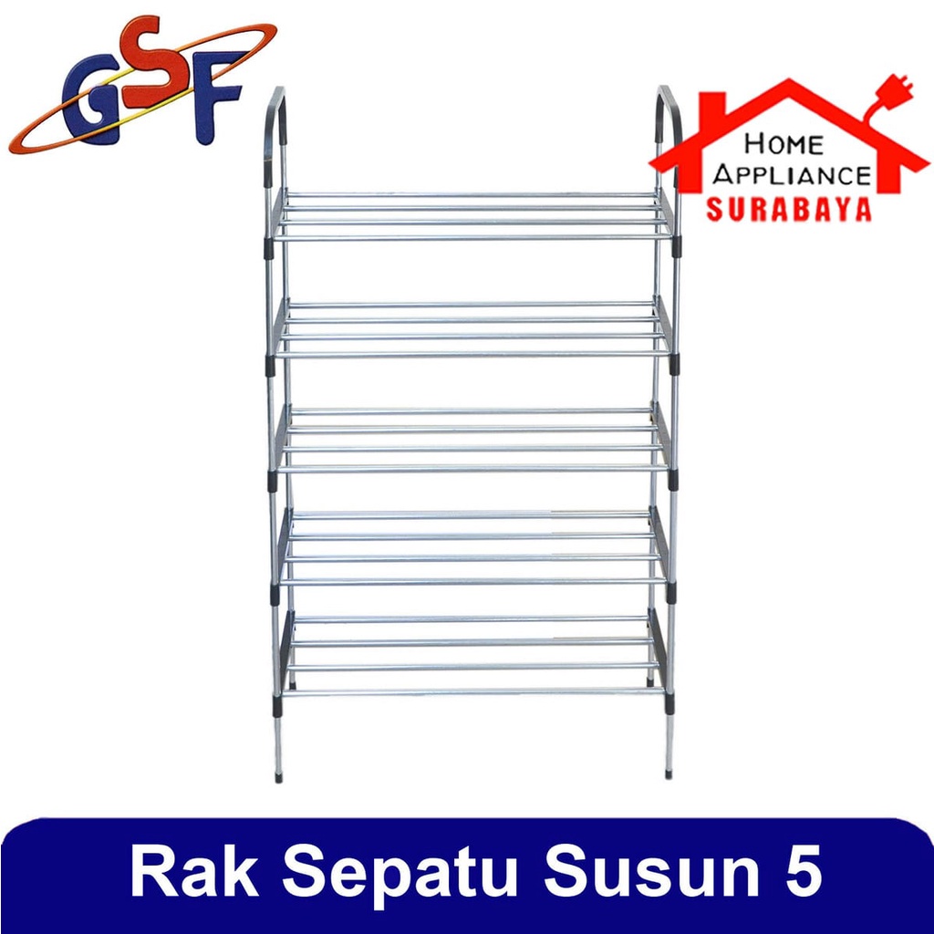 Rak Tempat Sepatu Sandal 5 Susun Lima Portable GSF G 10089 / GSF 4105