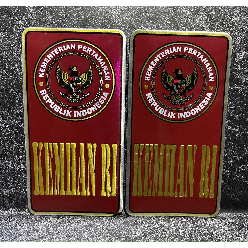 Sticker Plat Kementrian Pertahanan Baru 2022 - Stiker Kemhan Baru - Sticker Plat Mobil