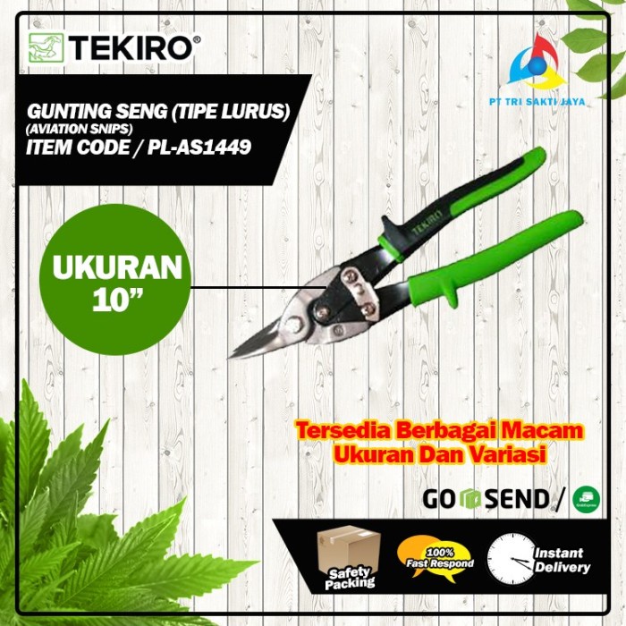 

CODES0X-96 Gunting Baja Ringan Gunting Seng 10" Tekiro Type Lurus