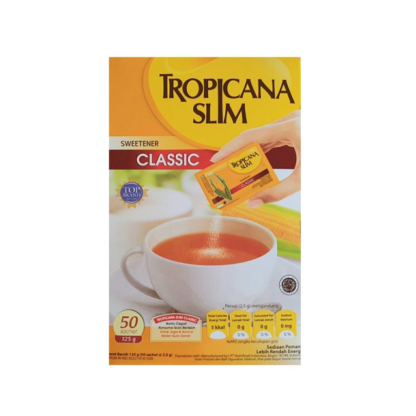 

GULA DIABETES PEMANIS BUATAN TROPICANA SLIM SWEETENER ISI 50 SACHET