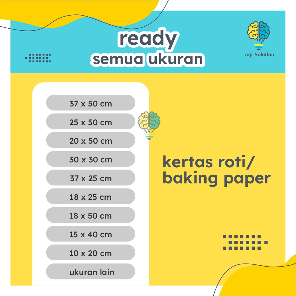 (Promo 50 pcs) Kertas Roti / Baking Paper/ Alas Kue (Food Grade) isi 50 pcs