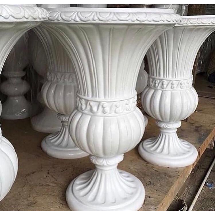 POT BUNGA PELAMINAN DEKORASI FIBER MODEL BLEWAH LAMA