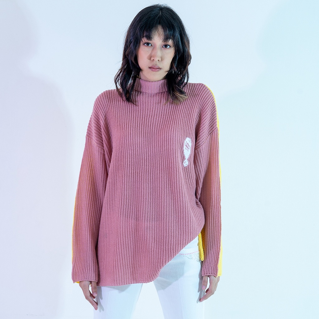 Yesyou Iris Two Tone Oversized Knitwear