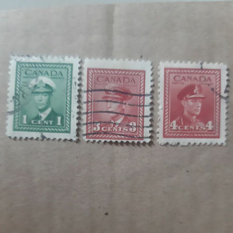 

Perangko Kanada Canada 1942 world war set 3 prangko used